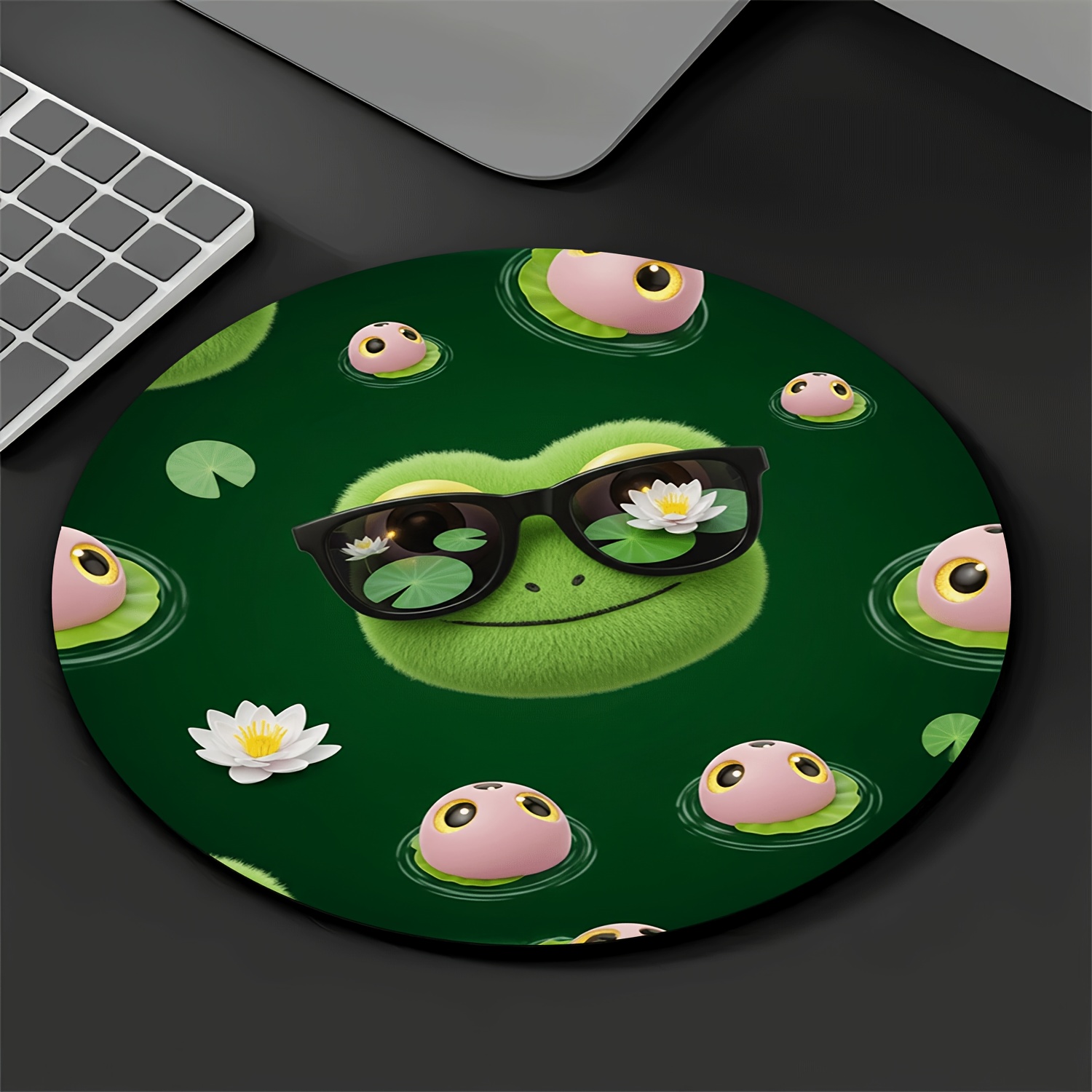 Adorable Frog with Lotus Patte - مراجعة Laptop Accessories Design وسعره