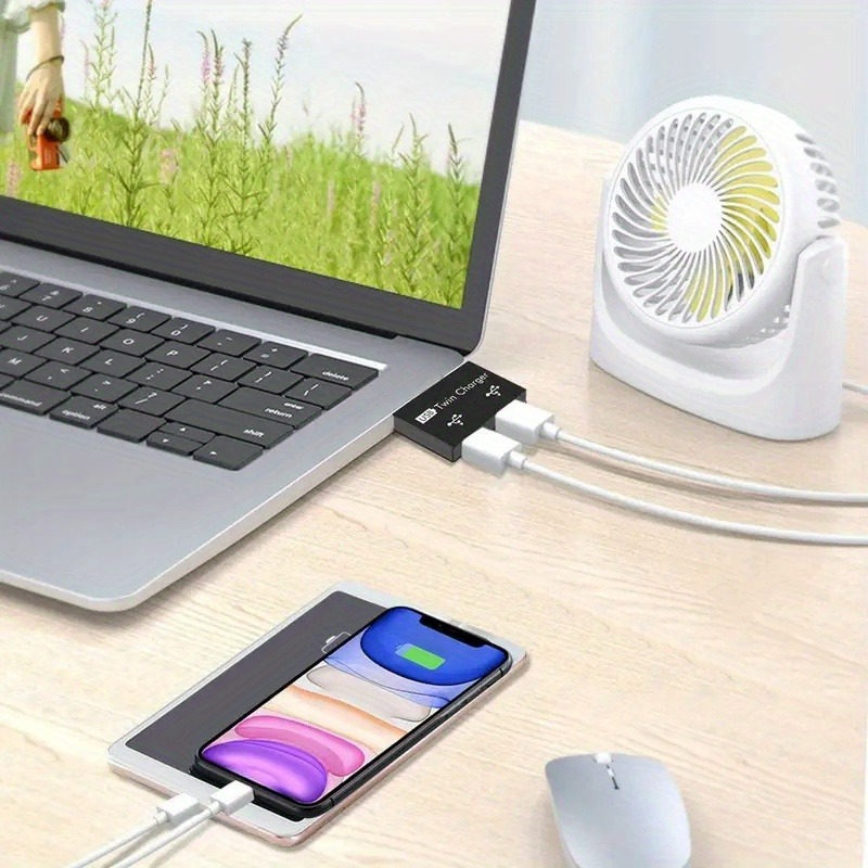 USB2.0 Splitter 1 Male To 2 Po - مراجعة Laptop Accessories Hub وسعره