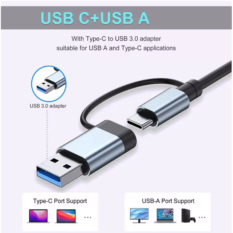 7 Ports USB A C Hub Concentrat - مراجعة Laptop Accessories Hub وسعره