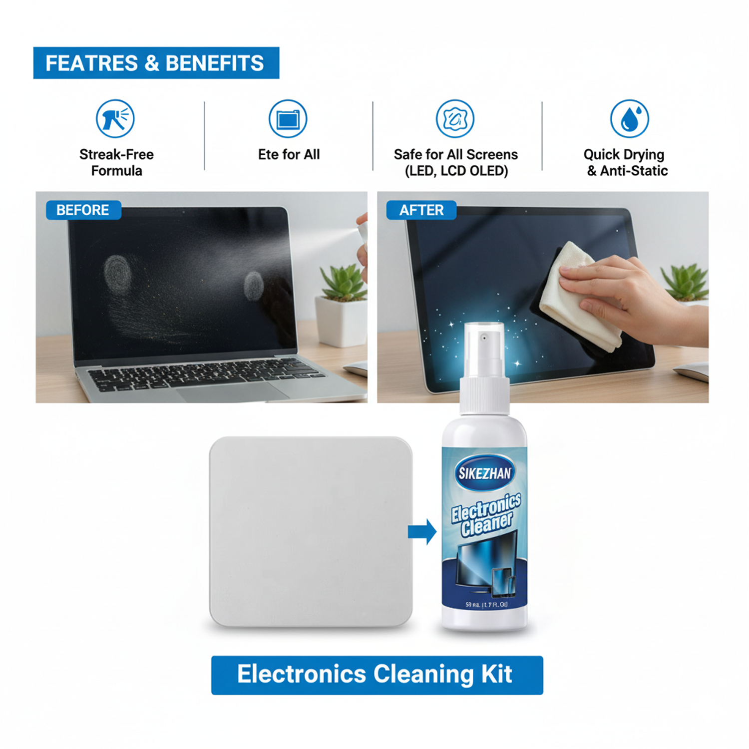 Screen Cleaner Spray & Microfi - مراجعة Screen Cleaning Kit وسعره