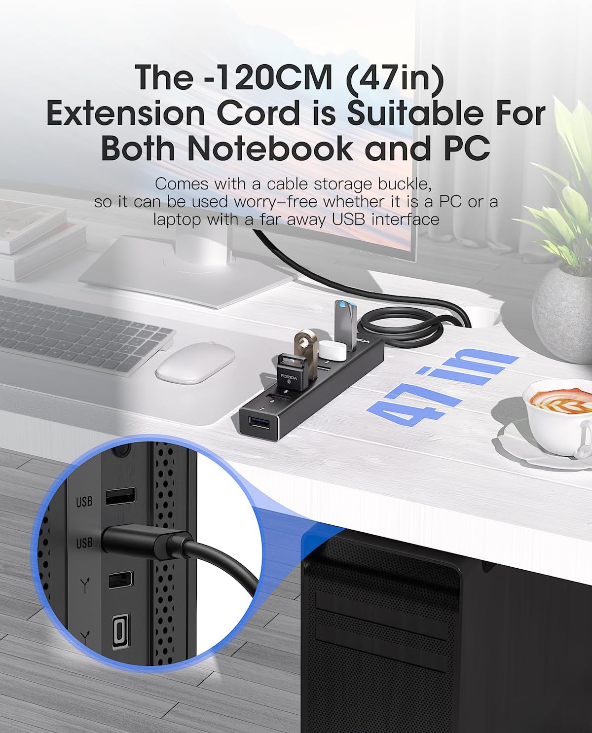 FORIDA Aluminum 7 Ports 5Gbps  - مراجعة Laptop Accessories Hub وسعره