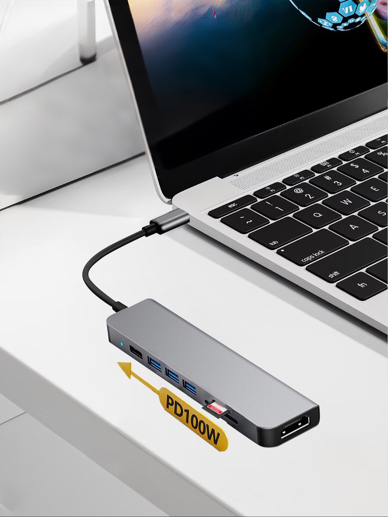 Cross-border 7-in-1 USB hub wi - مراجعة Laptop Accessories Hub وسعره
