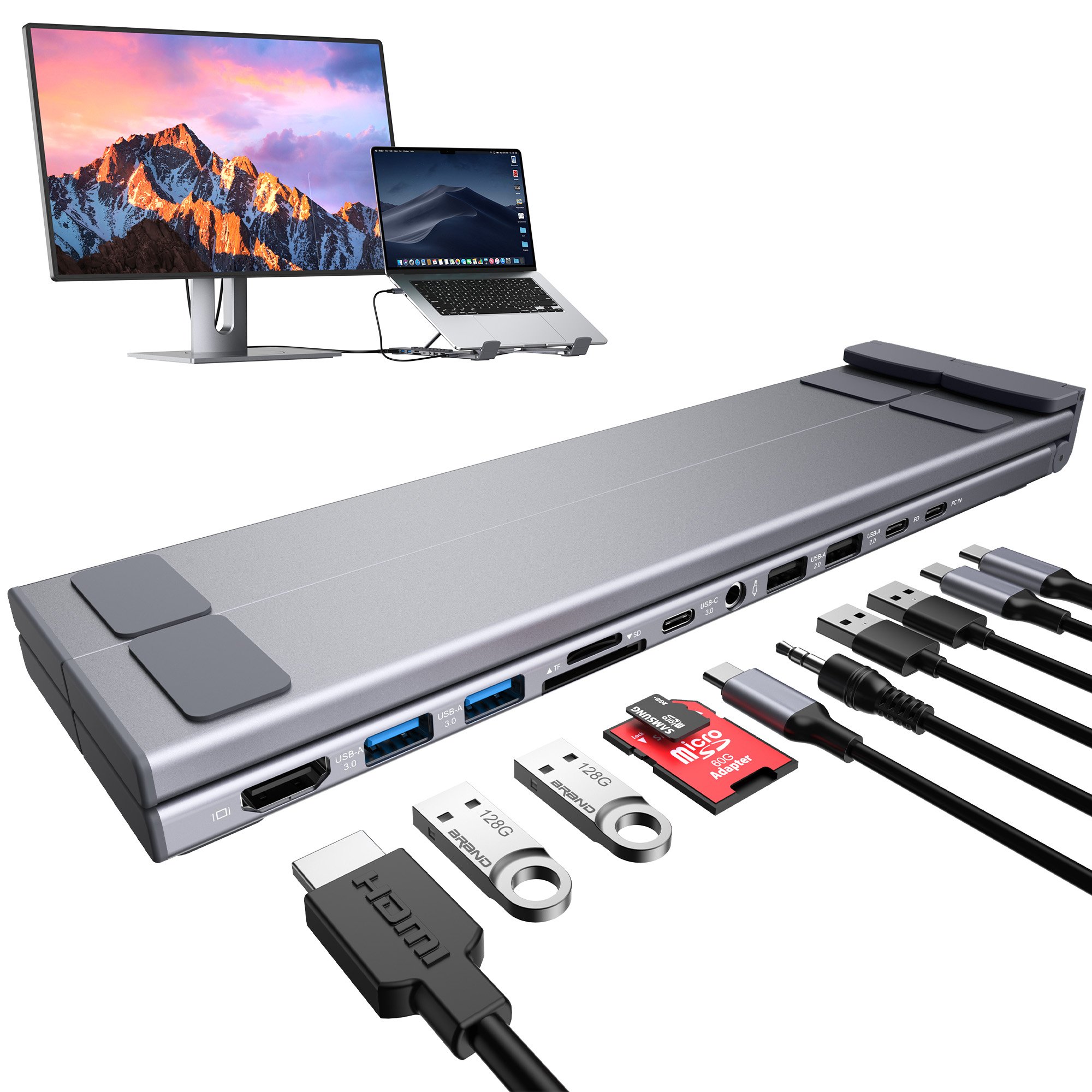 Laptop Docking Station 11 in 1 - مراجعة Laptop Accessories Hub وسعره
