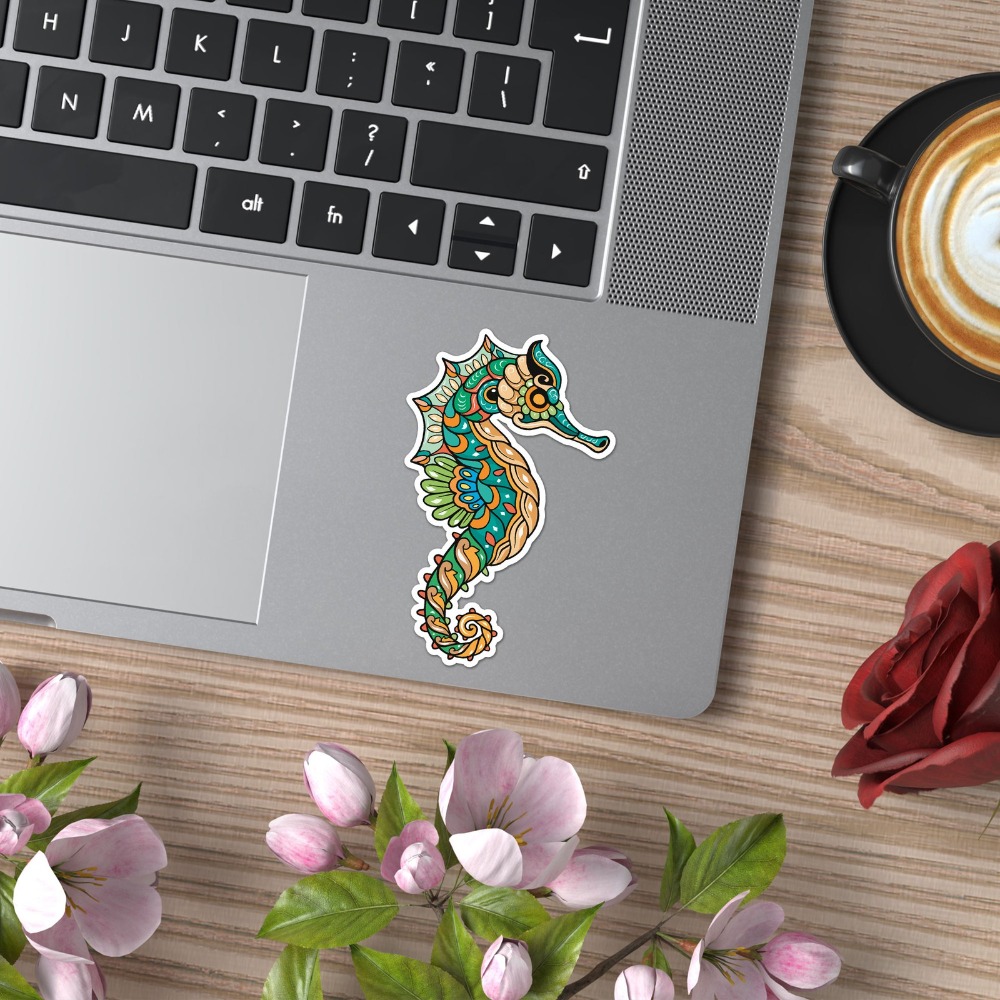 Colorful Seahorse Design Funny - مراجعة Laptop Accessories Design وسعره