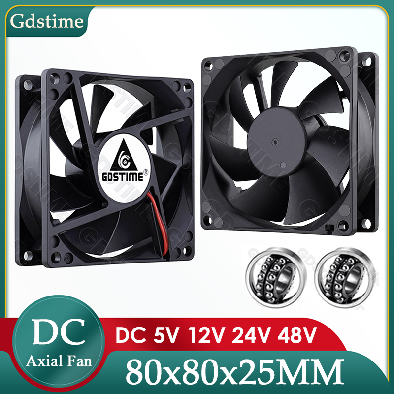 Gdstime DC 5V 12V 24V Fan 80mm - مراجعة Laptop Accessories Computer وسعره