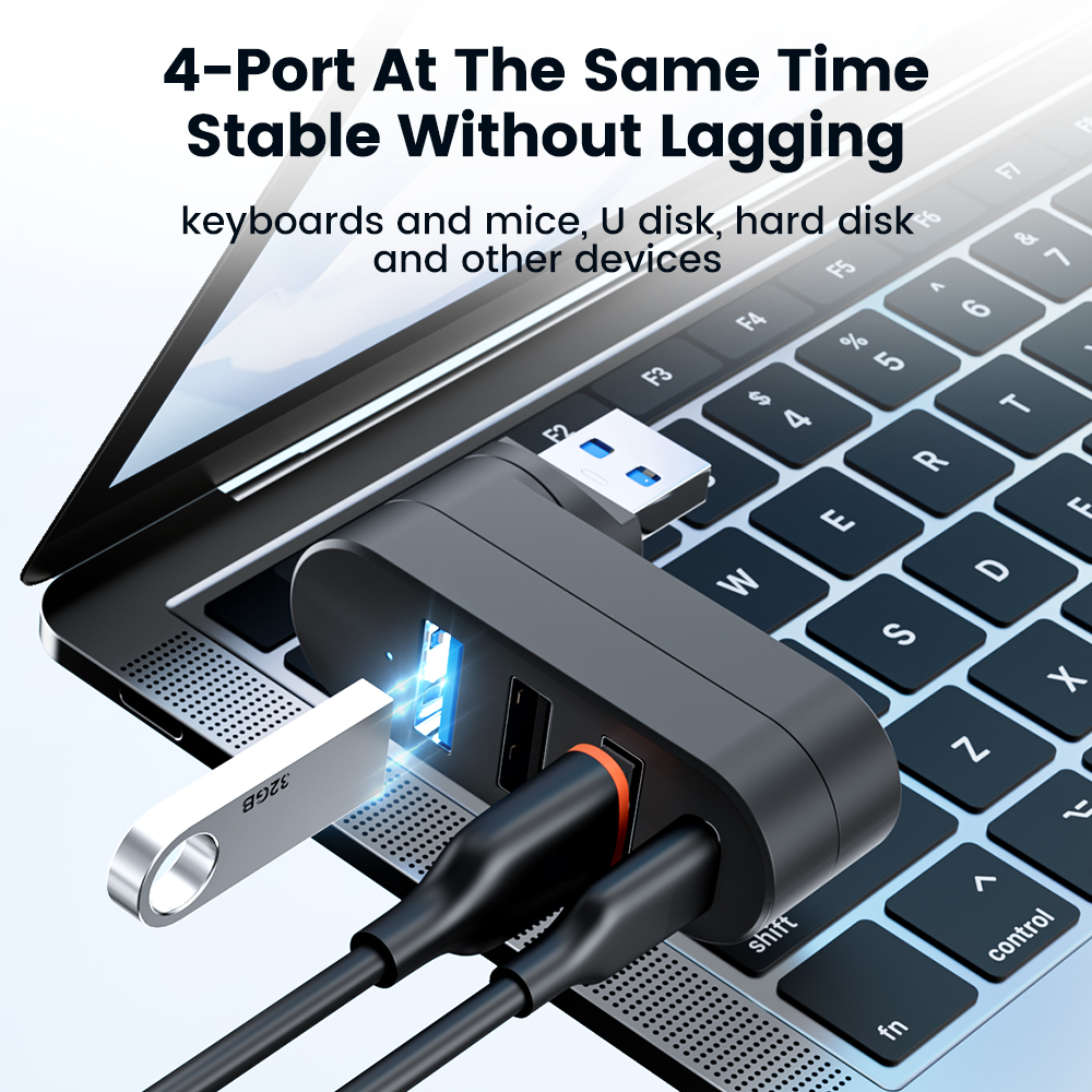 4 Port Multi USB 2.0 HUB Mini  - مراجعة Laptop Accessories Hub وسعره