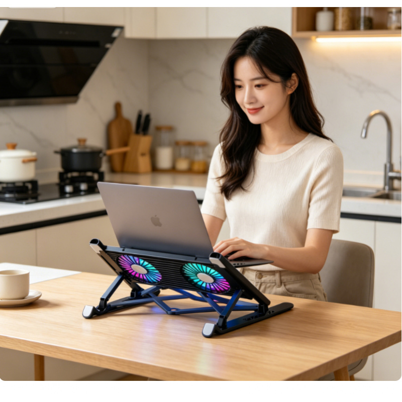 New Laptop Cooler Base Stand F - مراجعة Laptop Accessories Cooling Pad وسعره