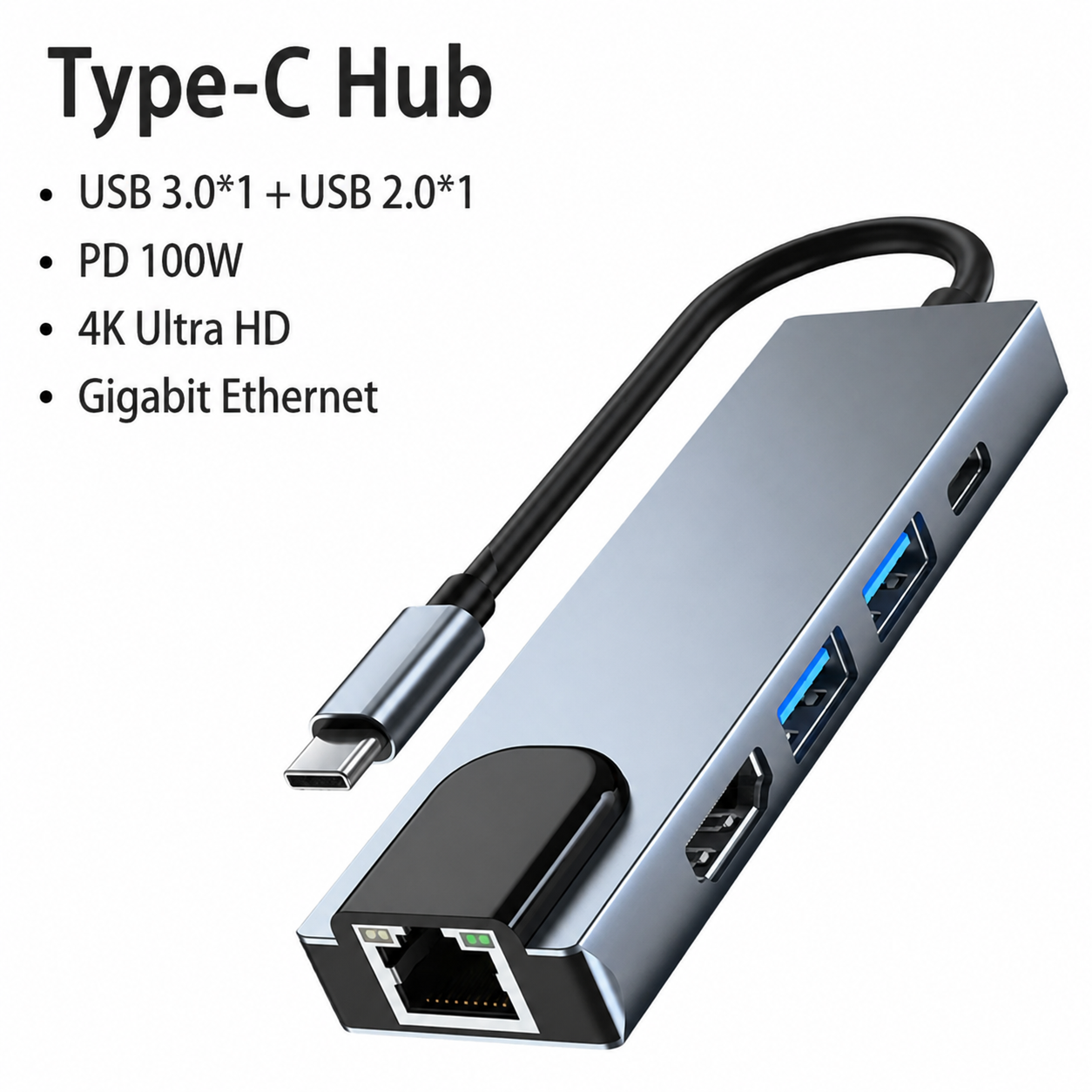 Type-C 5-in-1 Multifunctional  - مراجعة Laptop Accessories Hub وسعره