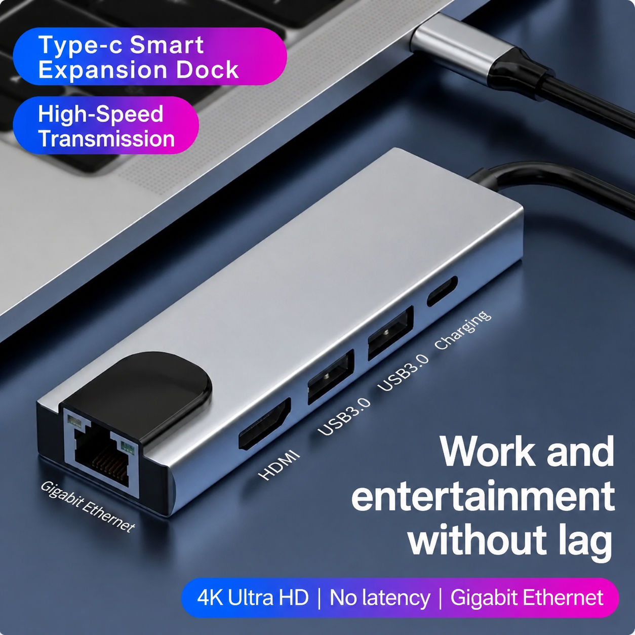 Type-C 5-in-1 Multifunctional  - مراجعة Laptop Accessories Hub وسعره