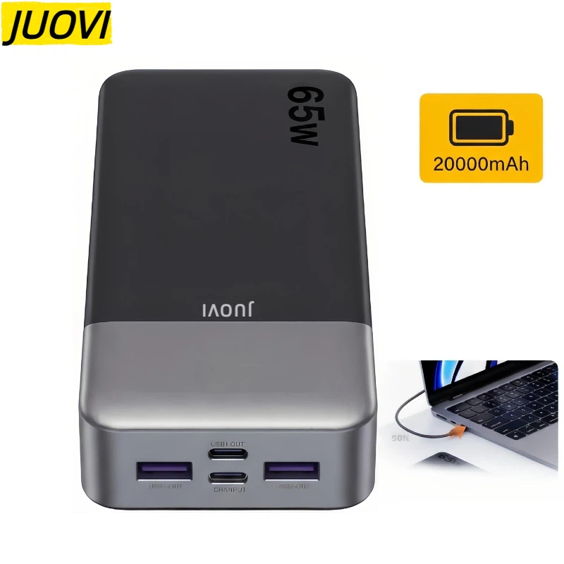 JUOVI 20000mAh Power Bank 65W  - مراجعة Laptop Accessories Design وسعره