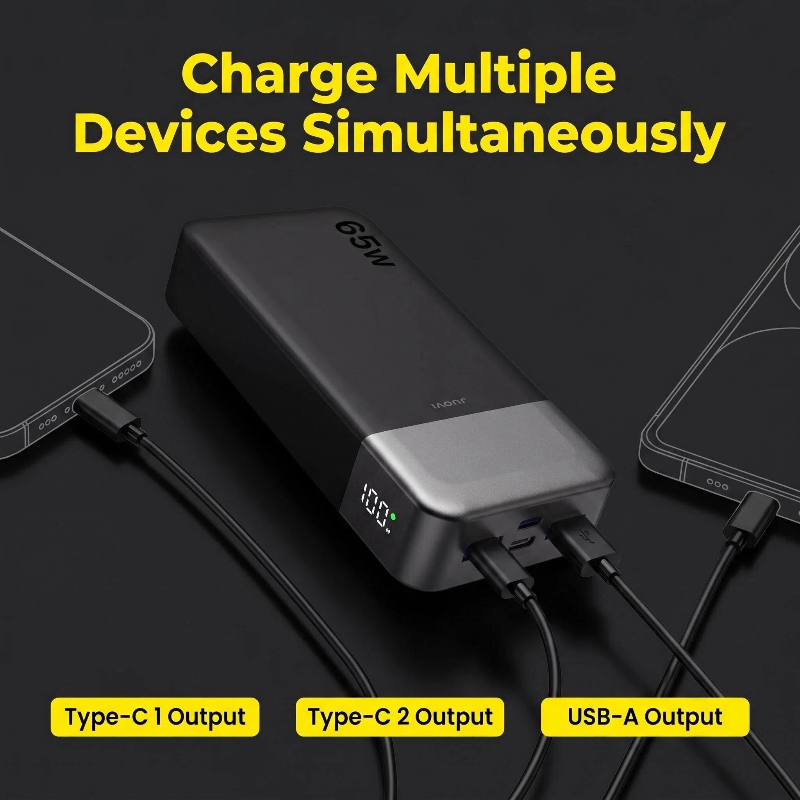 JUOVI 20000mAh Power Bank 65W  - مراجعة Laptop Accessories Design وسعره