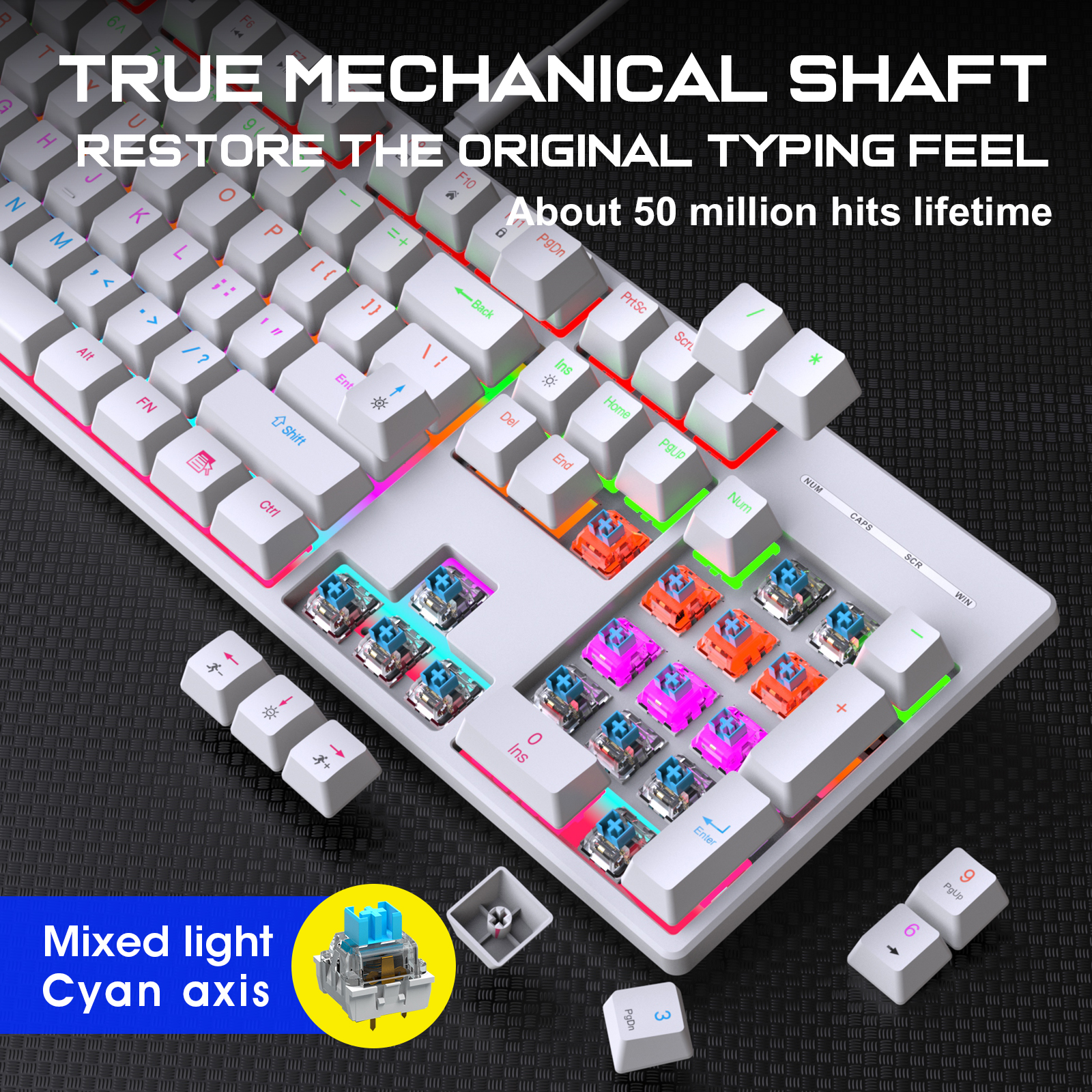 104 Key RGB Backlit Mechanical - مراجعة Laptop Accessories Design وسعره